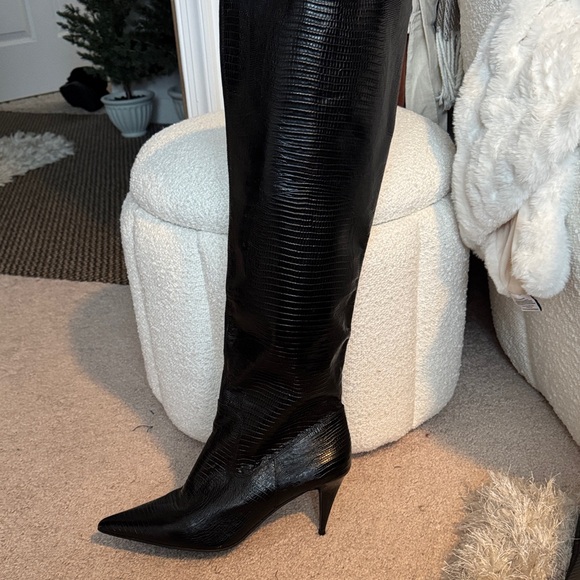 Jeffrey Campbell Black Over the Knee Boots - Picture 3 of 4